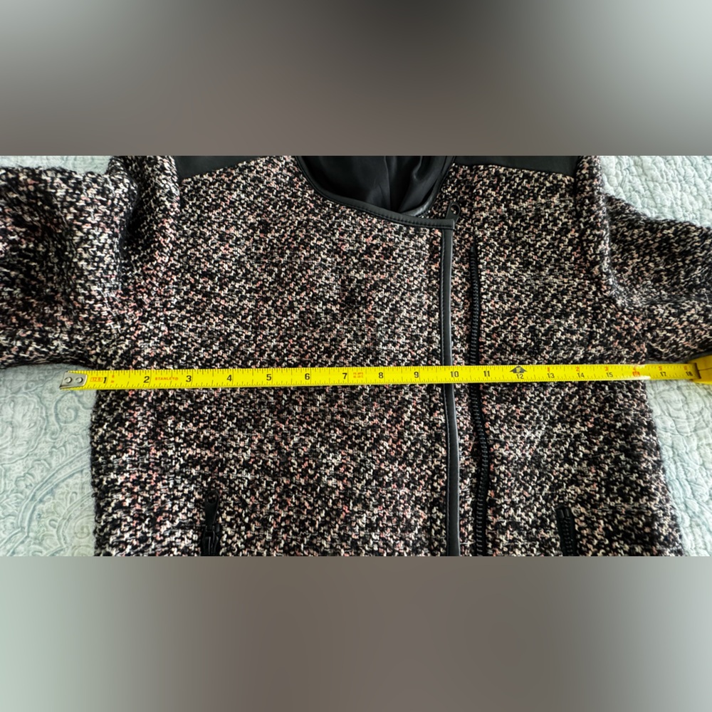 Rebecca Minkoff Ansel Mixed Media Leather Trim Moto Jacket Size 2 - Picture 13 of 14